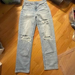 American Eagle Ripped Straight Jeans